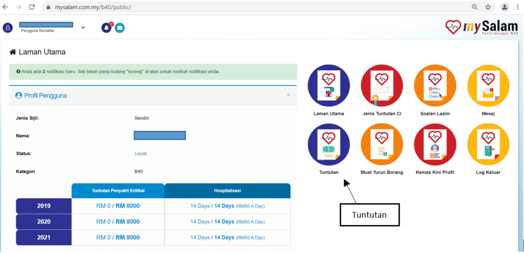 Cara Tuntutan MySalam 2024