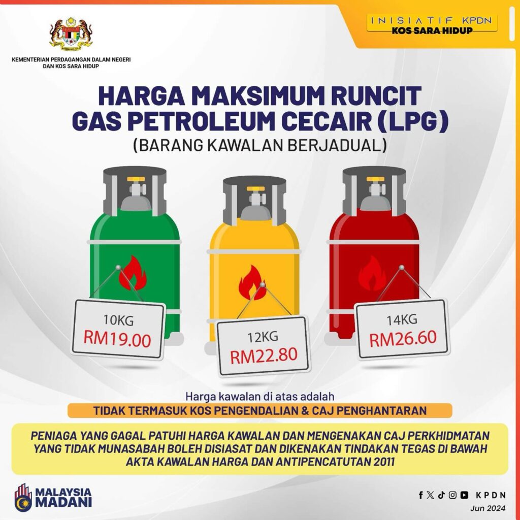 Harga Tong Gas Semasa KPDN 2024